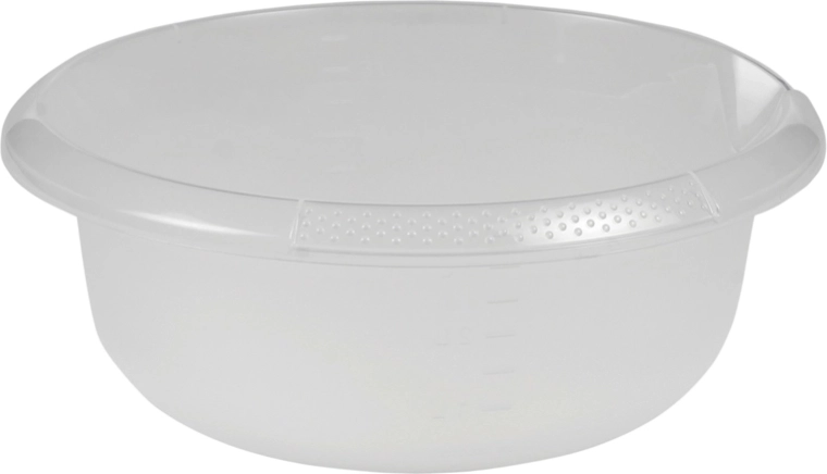 Cuenco redondo con boquilla 3,5 l transparente 28 × 11 cm