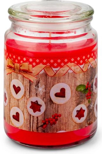 Vela aromática en vaso de vidrio PROVENCE galletas linzer 95 h