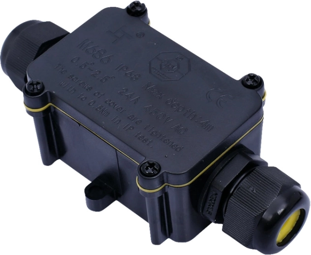 Caja de conexión estanca Solight IP68 para cables de 4–11 mm