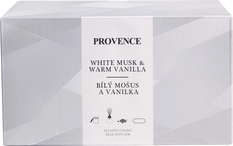 Set de regalo Musk Vanilla Provence – vela y difusor