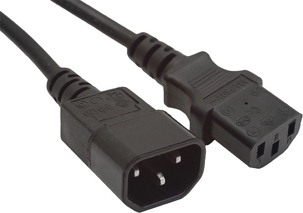 Cable de alimentación alargador de 1,8 m con certificación VDE