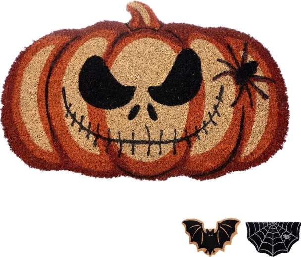 Felpudo de entrada de fibra de coco con base de plástico Halloween mix