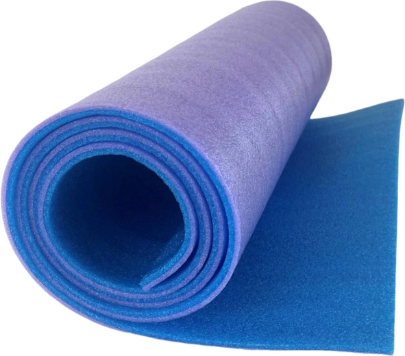 Acra esterilla de camping de doble capa IFO 180 × 50 cm, 8 mm azul-morada