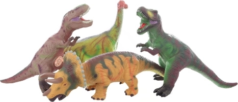 Dinosaurio de goma con sonido a pilas