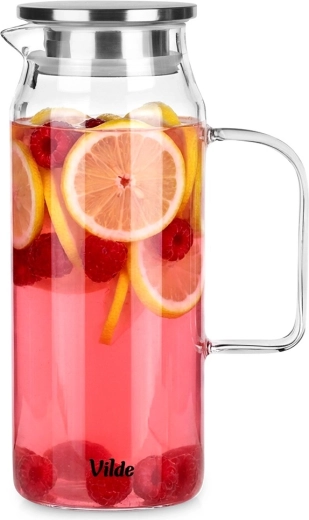 Jarra de vidrio con tapa 1,5 l