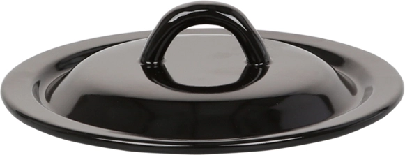 Tapa esmaltada 16 cm negra Silesia Rybnik