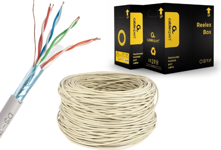 Cable de red apantallado FTP Cat 5e CCA de 305 m