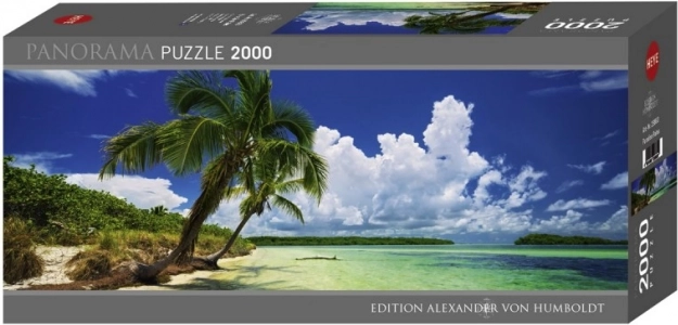 Puzzle panorámico de 2000 piezas Heye – palmeras paradisíacas
