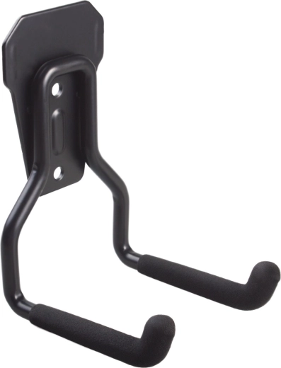 Soporte de pared metálico negro para garaje