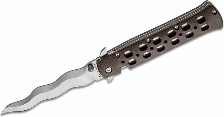 Navaja plegable Cold Steel Ti-Lite Kris 10,2 cm, marrón, Zy-Ex