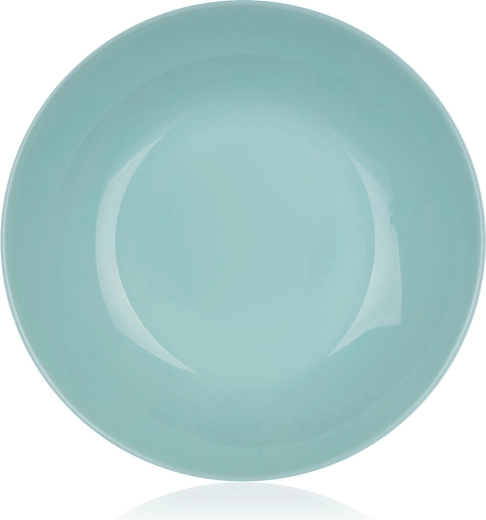 Plato hondo DIWALI 20 cm turquesa de vidrio