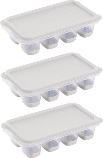 Molde para hielo y hierbas con tapa