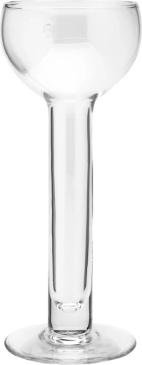 Candelabro de agua de vidrio con pata alta