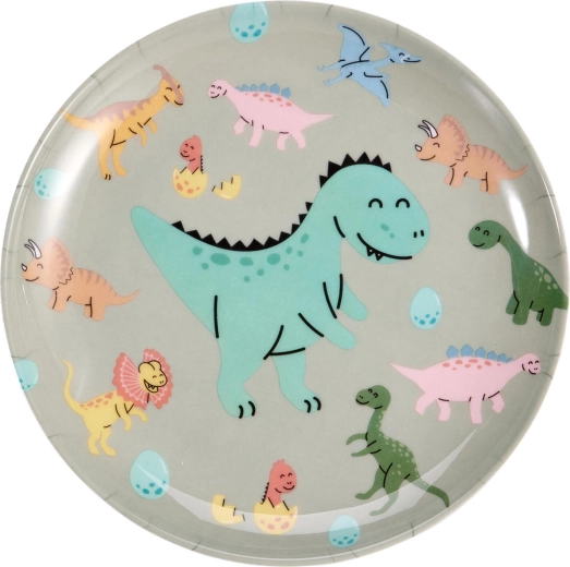 Plato infantil llano de melamina de 21 cm, mix de decoraciones - 1 unidad
