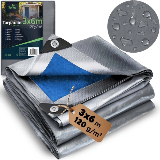 Lona de HDPE 300 × 600 cm 120 g/m² – resistente al agua, a las heladas y a los rayos UV