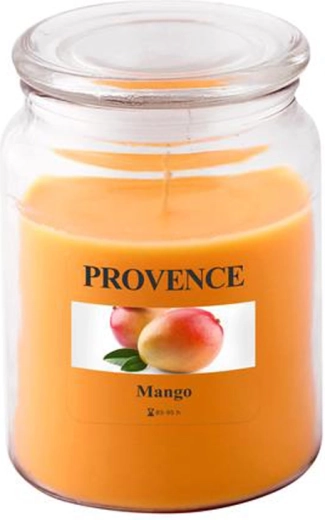Vela aromática en vaso de cristal PROVENCE mango 95 horas