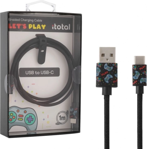 Cable de carga y datos USB‑C gaming con correa