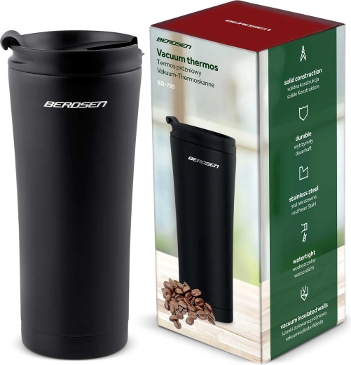 Taza térmica BERDSEN 470 ml negra