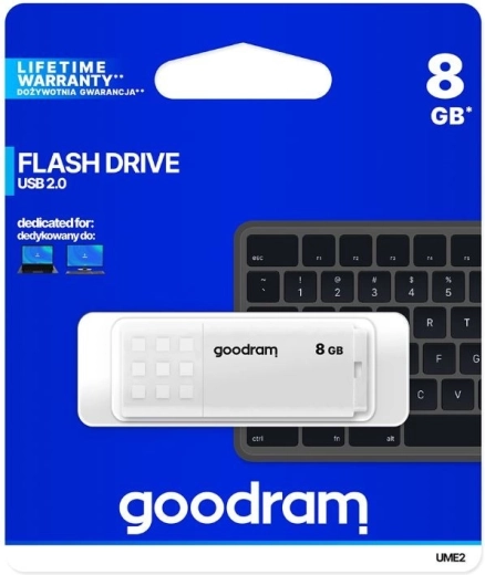 Pendrive GOODRAM UME2 8GB USB 2.0 Blanco