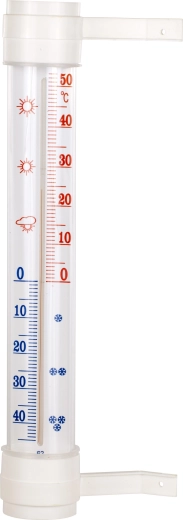 Termómetro exterior Bioterm con montaje adhesivo, -50 a +50 °C, 45 × 290 mm