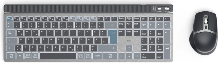 Teclado y ratón inalámbricos Hama WKM-750 negros