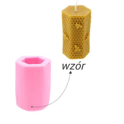 Molde de silicona para velas de panal con abeja