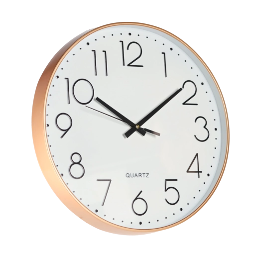 Reloj de pared redondo de cuarzo blanco 40 cm