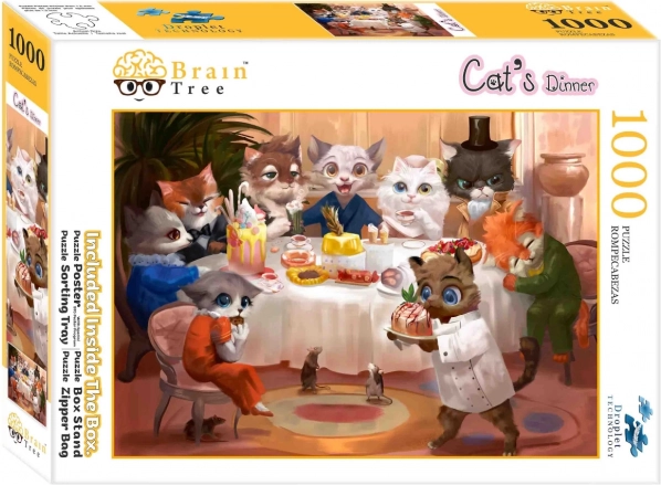 Puzzle "Cena de gatitos" de Brain Tree, 1000 piezas