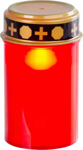 Vela LED de cementerio MagicHome 12 cm roja