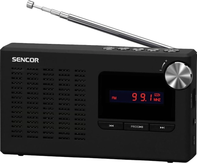 Radio portátil FM Sencor con USB y Micro SD
