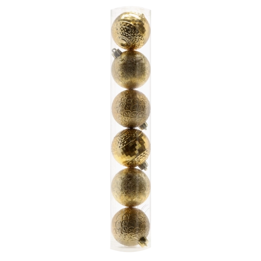 Bolas doradas con texturas lujosas