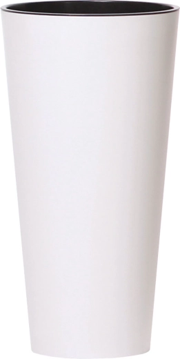 Maceta Tubus Slim con inserto blanco mate 15 cm