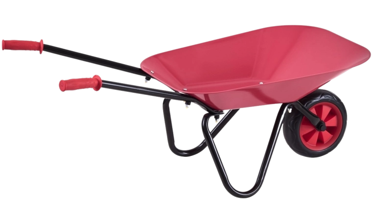 Carretilla infantil metálica roja
