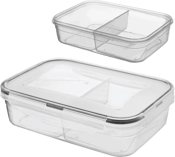 Caja dividida para alimentos con tapa y junta 1 l