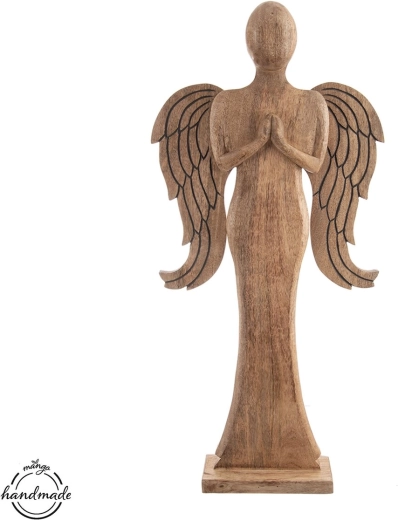 Ángel de madera de madera de mango 77,5 cm