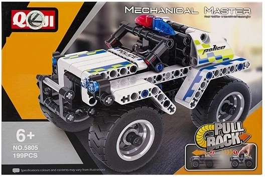 Juego de construcción coche de policía blanco - 1 unidad