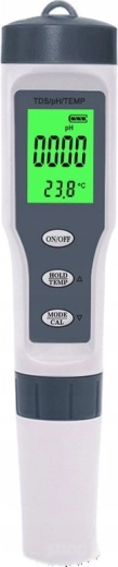 Medidor electrónico de pH RENEW FORCE 3 en 1 con medición de temperatura