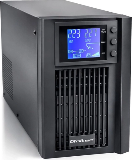 SAI (UPS) Qoltec 1 kVA 800 W con onda sinusoidal pura, AVR y LCD