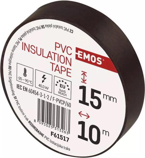 Cinta aislante de PVC 15 mm × 10 m marrón