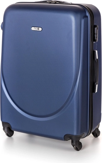 Maleta de viaje rígida ABS, 91 l, azul, tamaño L
