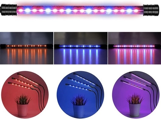 3 modos de luz para crecimiento y floración