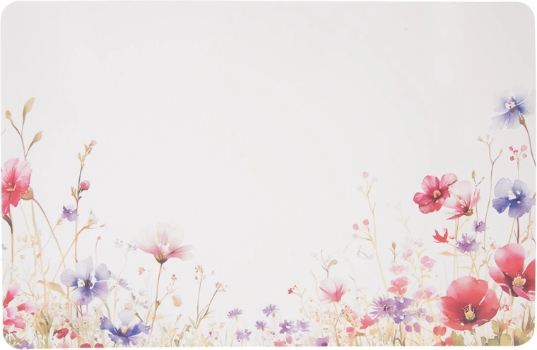 Mantel individual de plástico con motivo floral 43 × 28 cm
