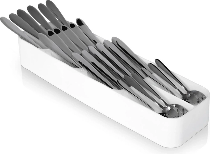 Organizador blanco para cubiertos para cajón 39 × 11,5 cm