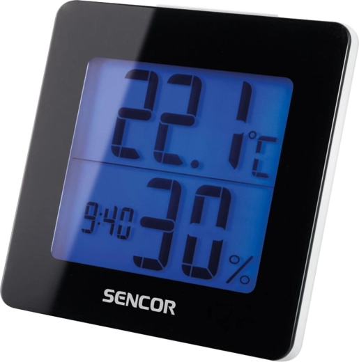 Termómetro Sencor con reloj y despertador