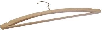 Percha de armario de madera para hombre con gancho y ranuras, encerada