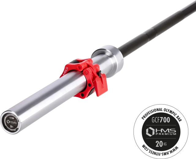 Barra olímpica HMS Premium GCF700 20 kg, 220 cm, 50 mm