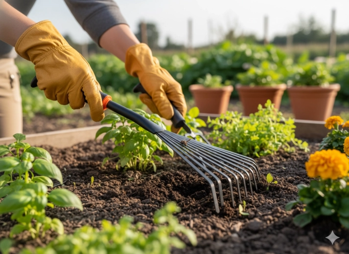 Dientes metálicos resistentes para cultivar el suelo