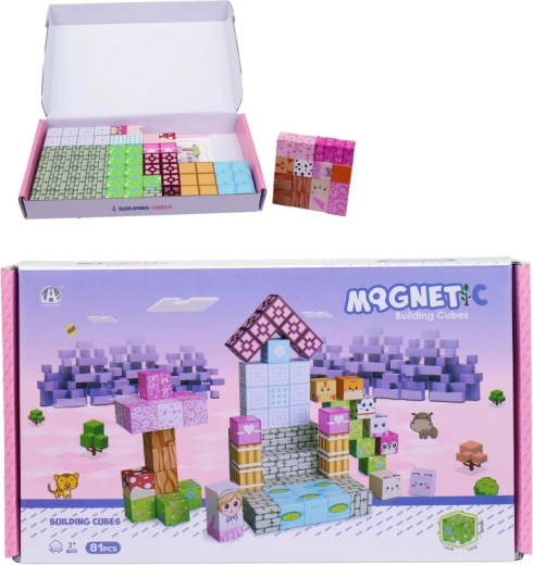 Cubos magnéticos – juego de construcción de 81 piezas