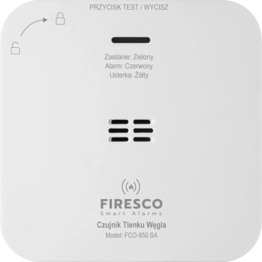 Detector autónomo de monóxido de carbono Firesco FCO-850 SA (vida útil 10 años)