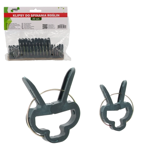 Juego de 20 clips de jardín para plantas 4,5 × 2,8 × 0,6 cm